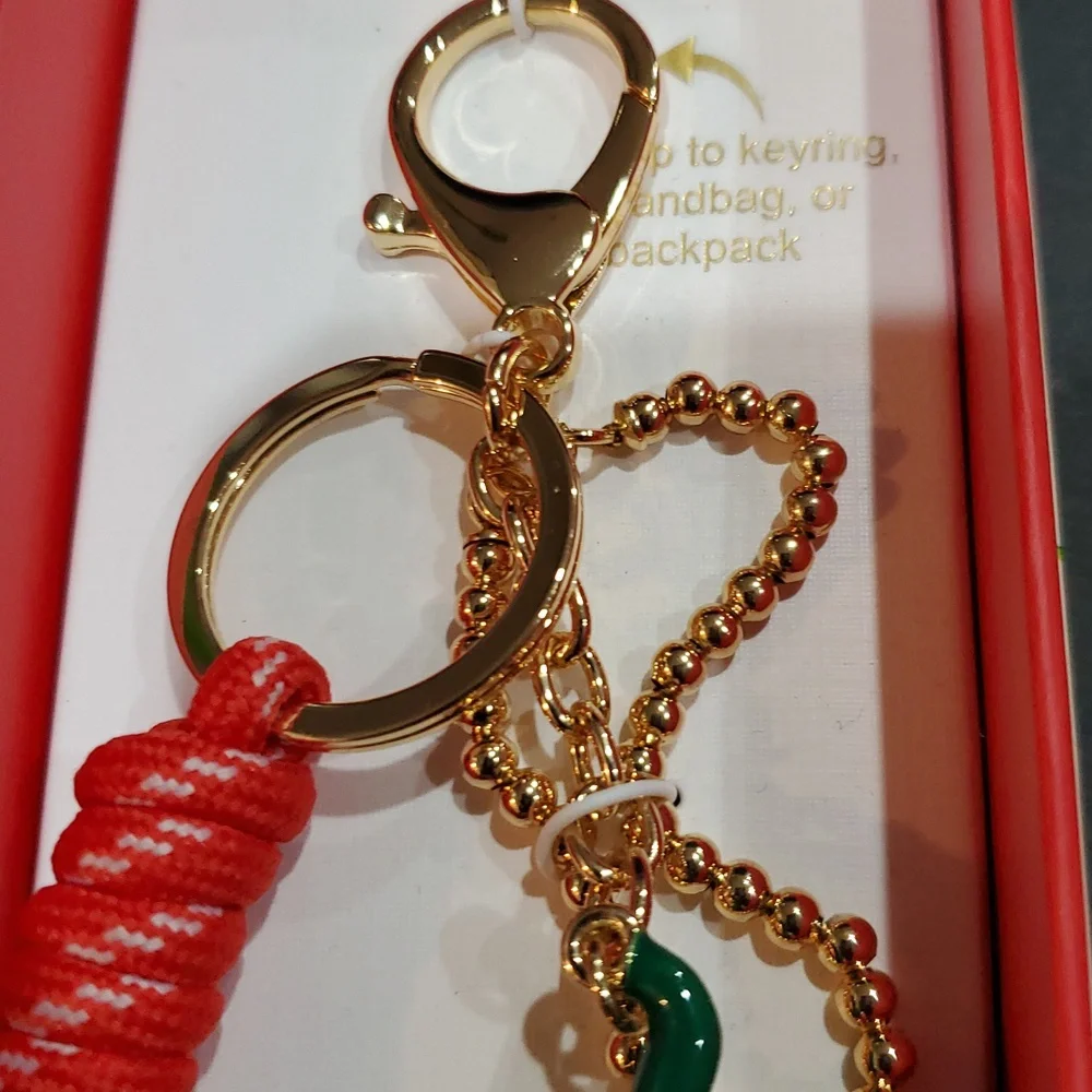 Red hot chili pepper gold plated key chain and bag charm new‎